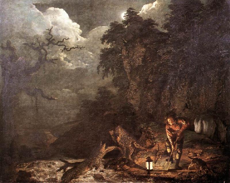 WRIGHT, Joseph Earthstopper at the Bank of Derwent qr oil painting image